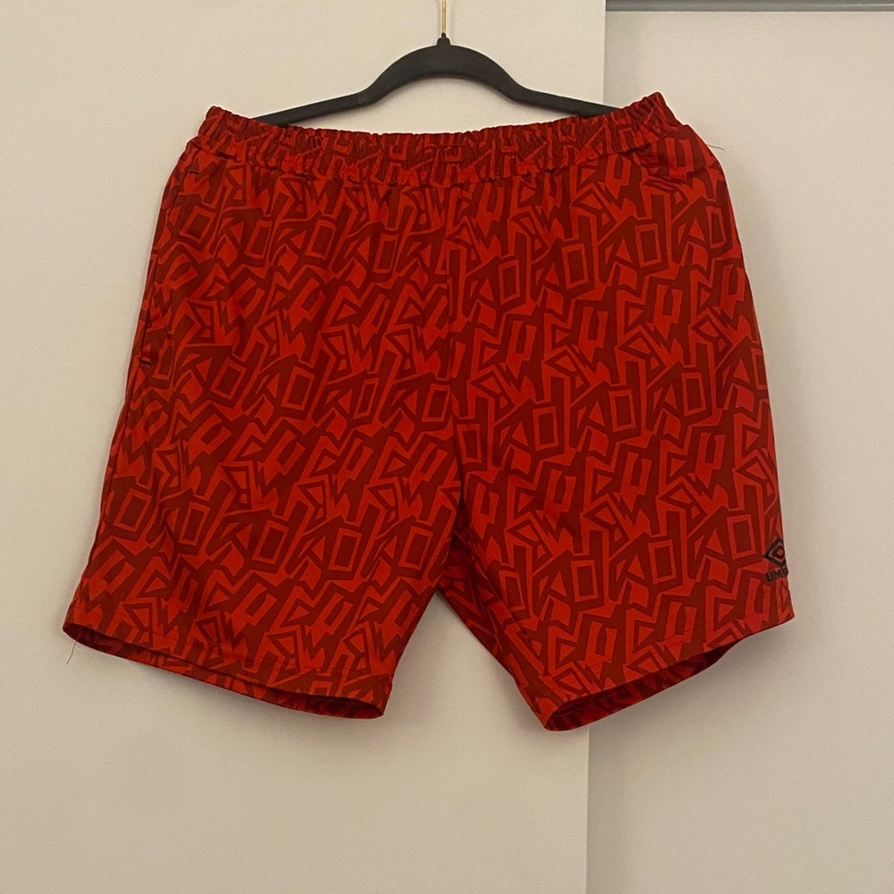 Umbro Red Geometric Shorts
